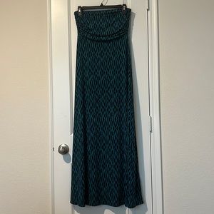 Banana Republic Blue Strapless Maxi Dress
